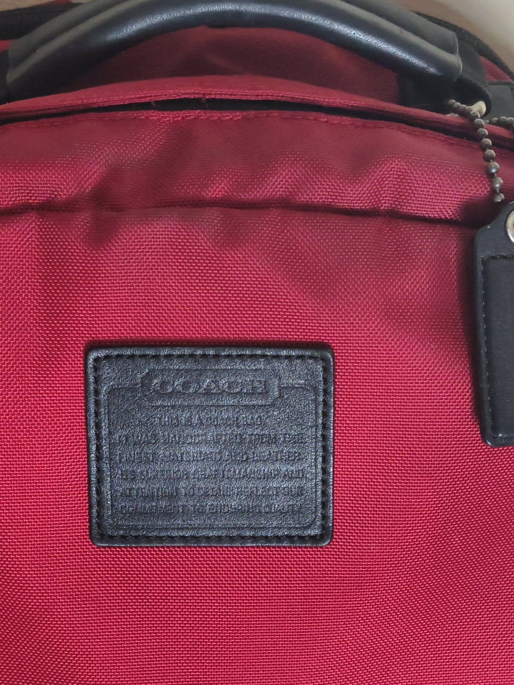 COACH Backpack Red Nylon And Black Trim W/ Silver Hardware- Large- Authentic-EUC - Picture 2 of 12